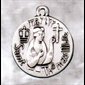 Médaille Saint Thomas More 3/4" (1.9 cm) en argent sterling