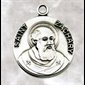 Médaille Saint Zacharie 3/4" (1.9 cm) en argent sterling