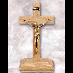 Altar Crucifix 6'' Oak