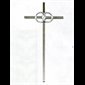 Croix Mariage argentée, 7" (18 cm)