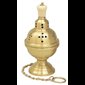 Censer and Boat Satin Brass 9'' Ht. x 4.5'' D.