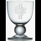 Chalice, Crystal, grape/ leaf/ cross design 5.75'' H. x 4'' D.