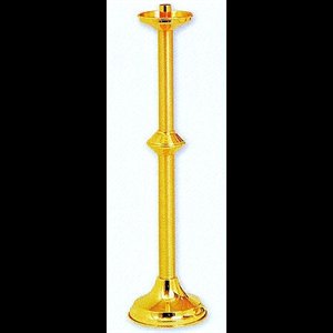 Acolyte Candlestick, All Brass,  24''H. x 6''B., Socket 1.5"