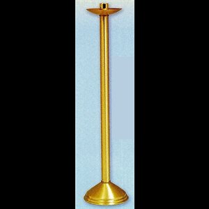 Paschal Candle Holder, Brass 42'' H. x 10.5'' B., Socket 2"