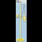 Support à encensoir en cuivre 2-tons avec goupillon 50'' Ht.