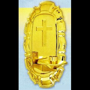 Dedication Wall Bracket polished brass 9 5/8'' H. x 5.5''