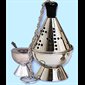 Censer and Boat, Stainless Steel, 7.75'' Ht. x 4.5''Diam.