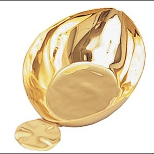 Baptismal Shell, 24K Gold Plated  5'' x 2.5'' x 1''