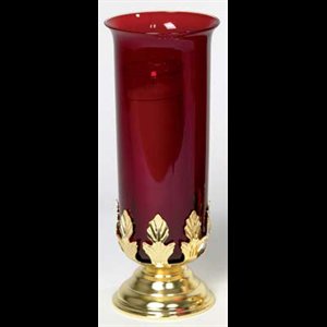 Table Sanctuary Lamp brass plated 4.5'' Ht. x 4.25'' Dia.