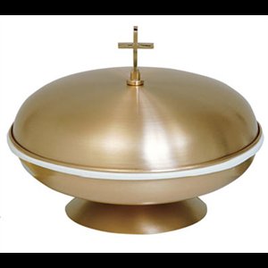 Fonts baptismaux en bronze satiné 10.5'' H. x 14.5'' diam.