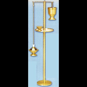 Censer Stand, Satin Brass, 50'' (127 cm) Ht.