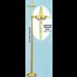 Processional Crucifix, Satin Brass 78'' H. x 12'' base