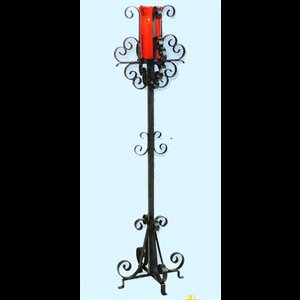 Lampe du sanctuaire sur pied fer forgé noir 44' (112 cm) Ht.