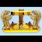 Thabor with 3 Angels gold plated 8.25'' Ht. x 17'' x 9.5"