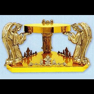Thabor with 3 Angels gold plated 8.25'' Ht. x 17'' x 9.5"