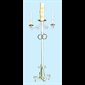 Candélabre de mariage sur pied en acier blanc 50'' H., 1.27m