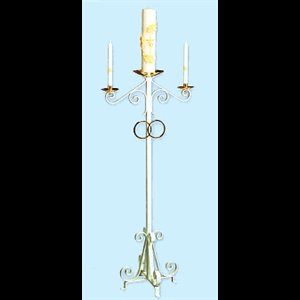Wedding Candelabra White Iron 50'' H. (1.27 m)