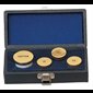 Sacristy Oil and Cotton Set, Gold Plated 2.25'' H. x 6.5" D.
