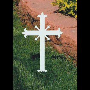 Memorial Cross, Miniature, Fleur-de-lis design 8'' (20.3 cm)