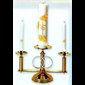 Chandelier de mariage Candélabre laiton 10.75'' H. x 18'' L.