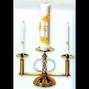 Wedding Candelabra, Brass 10.75'' H. x 18'' L.