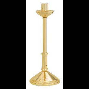 Paschal Candle Holder, Brass 28'' H. x 12'' B., Socket 2.5"