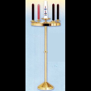 Advent Brass Wreath 48'' (122 cm) Ht.. x 21'' (53 cm) Diam.