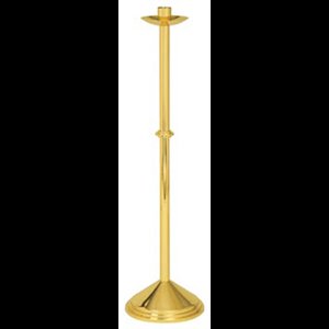 Paschal Candlestick, Bright Brass 44''H. x 12''B., Socket 2"