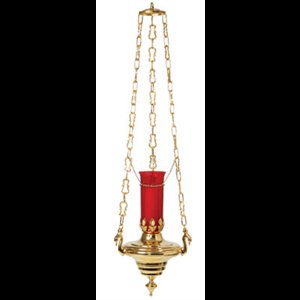 Lampe du sanctuaire suspendue doré 46'' Ht. x 12'' Dia.