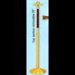 Chandelier de procession bronze satiné 42'' H.