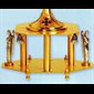 Thabor gold plated 7'' Ht. x 9.5" Top Plate x 14'' Base