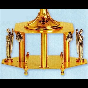 Thabor gold plated 7'' Ht. x 9.5" Top Plate x 14'' Base