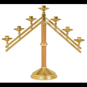 Altar Candelabra Adjustable, 7 Light 18'' H. x 7'' base