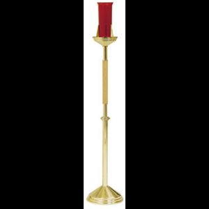 Lampe du sanctuaire sur pied laiton poli 46'' H.x 10.5'' b.