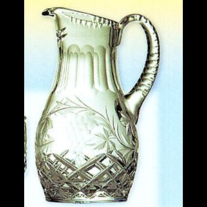 Flagon, Crystal, Grape/Leaf Design 54 oz. 10'' Ht. (25.5 cm)