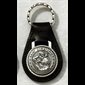 Key Fob Saint Christopher Genuine Leather & Pewter