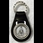 Key Fob Our Lady of Grace Genuine Leather & Pewter