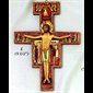 Croix Saint Damien 9.5" (24 cm) en bois