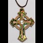 Pendentif croix 2'' et corde fabriqué en terre Sainte