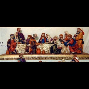 Resin Last Supper, 10" x 22.5" (25.5 x 57 cm)