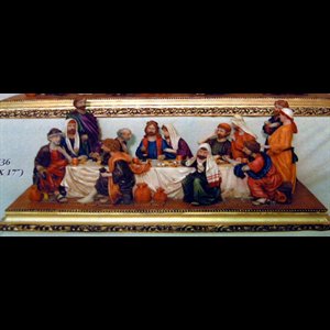 Resin Last Supper, 7.5" x 17" (19 x 43 cm)