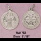 St. Benedict Aluminium Medal, 11/16" (17mm) / ea