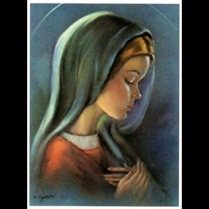 Print Virgin prying 12"x16" (30x40 cm) / un