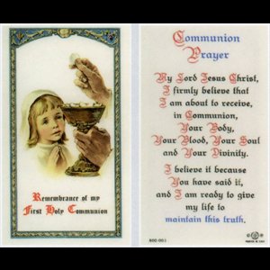 Print First comm. Girl 2.5"x4.5" (6.5x11.5 cm) / un