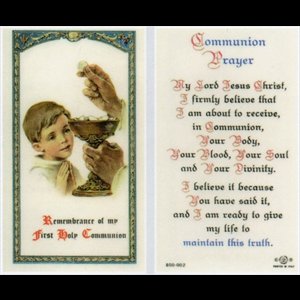 Print First comm. Boy 2.5"x4.5" (6.5x11.5 cm) / un