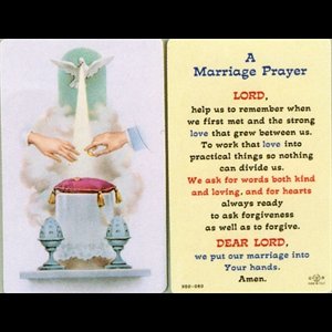 Print A Marriage Prayer 2 1/8"x 3 3/8" (5.5 x 8.5 cm) /un
