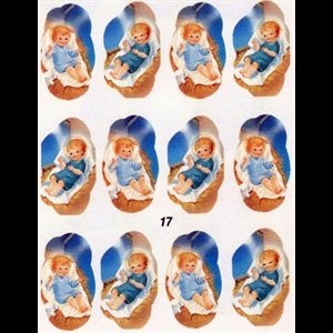 Religious Sticker Infant Jesus / Sheet of 12-pcs