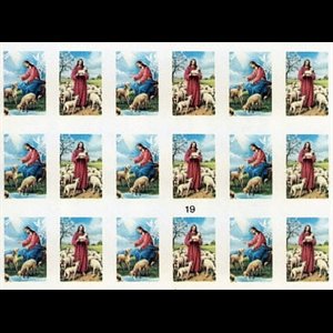 Religious Sticker Good shepperd / Sheet of 18-pcs