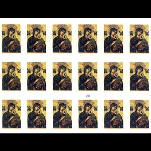 Religious Sticker O.L. Perpetual Help / Sheet of 18-pcs
