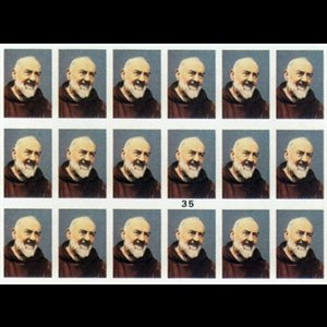 Religious Sticker Padre Pio / Sheet of 10-pcs